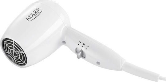 Adler AD-2252 White Hotel Hair Dryer 1.6kW with Spiral Cable up to 160cm