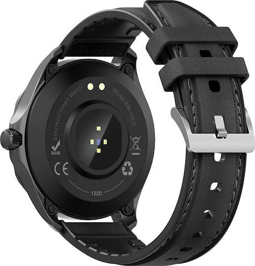 BlitzWolf BW-HL3 Waterproof Smartwatch with Heart Rate Monitor (Black)