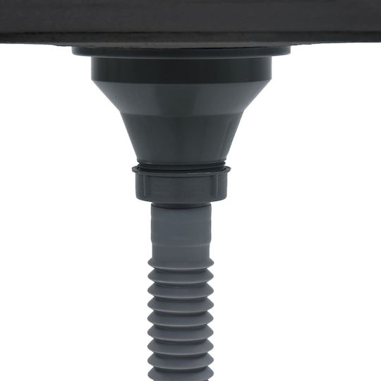 vidaXL Ένθετος Νεροχύτης Inox Brushed Μ59xΠ44cm Μαύρος