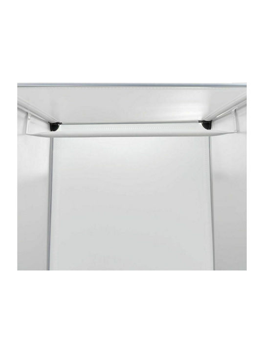 Triple Door Wardrobe White 115x37x150cm