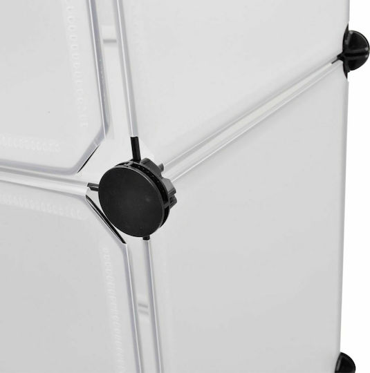 Triple Door Wardrobe White 115x37x150cm