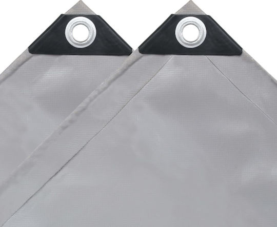 vidaXL Αδιάβροχος Μουσαμάς 650gr/m² 4x5μ. Βαρέως Τύπου Γκρι