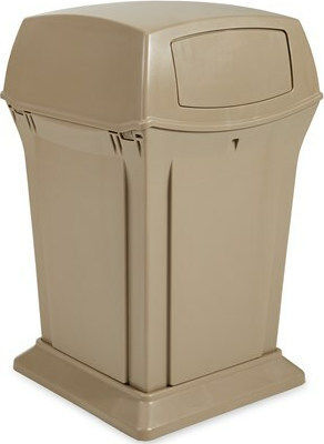 Rubbermaid Ranger Plastic Waste Bin 170lt Beige