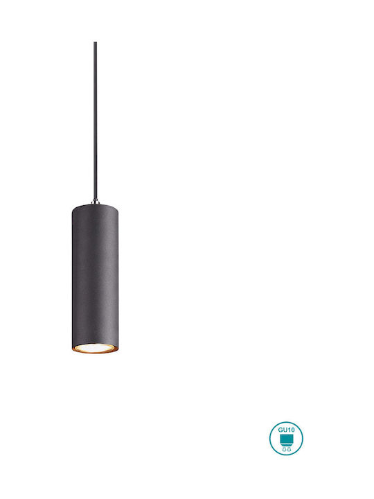 Trio Lighting Marley Μοντέρνο Κρεμαστό Φωτιστικό Μονόφωτο με Ντουί GU10 σε Μαύρο Χρώμα