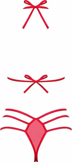 Obsessive Giftella Sensual Set Секси Комплект Бельо Red 140589
