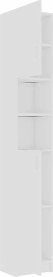 vidaXL Floor Bathroom Column Cabinet L190xD32xH25.5cm White