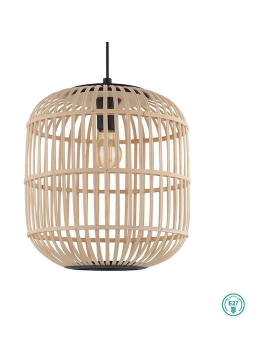 Eglo Bordesley Pendant Light Single-Light for Socket E27 Brown