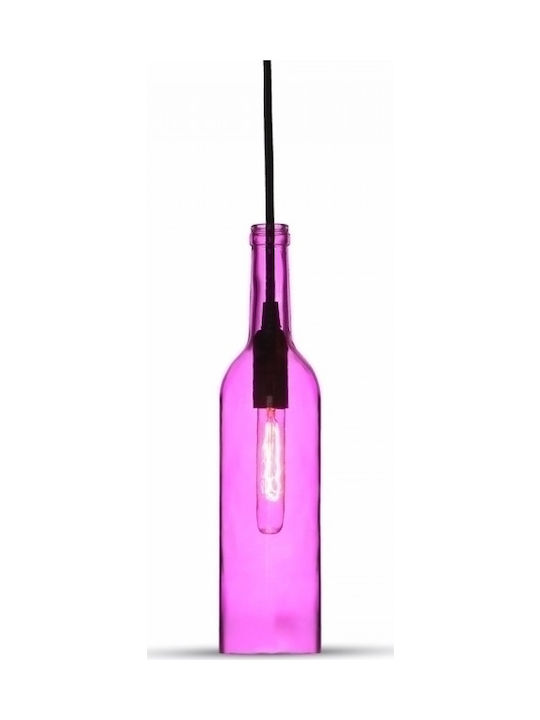 V-TAC Bottle Hängende Deckenleuchte Einfaches Licht für Fassung E14, E.14 Rosa