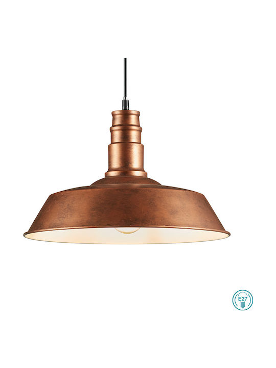 Trio Lighting Will Adjustable Pendant Light Bronze Bell with Socket E27 36cm