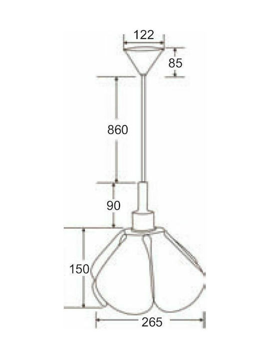 Aca Pendant Light Single-Light for Socket E27 Green