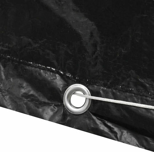 vidaXL Waterproof Protective Dining Table Cover 200x160x70cm In Black Color