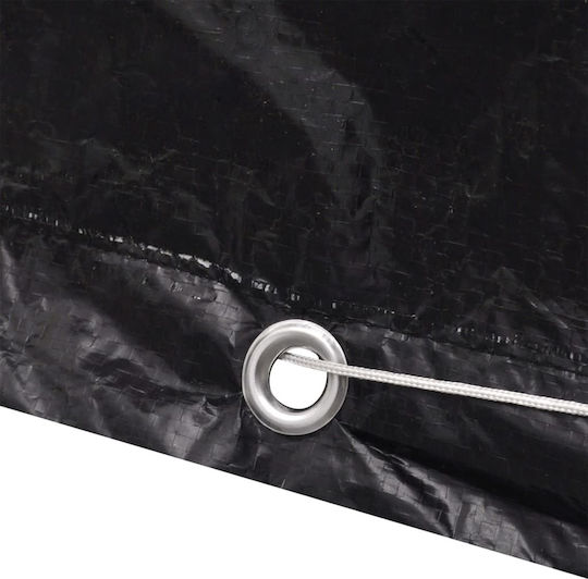 vidaXL Waterproof Chaise Lounge Cover Black 218x77x55cm 2pcs