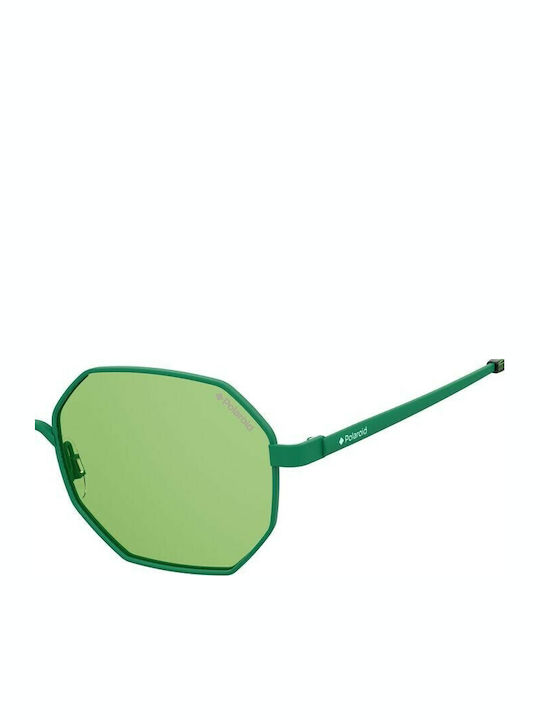 Polaroid Unisex Sunglasses with Green Metal Frame and Green Polarized Lens PLD6067/S 1ED/UC