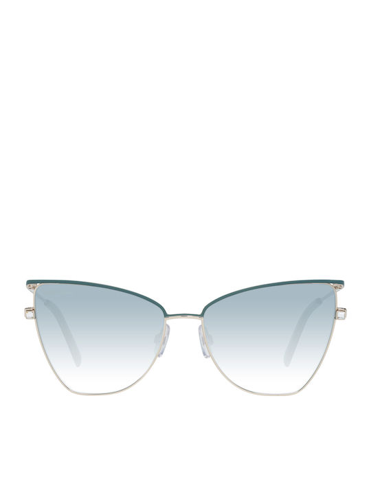 Dsquared2 Women's Sunglasses with Silver Metal Frame and Light Blue Lens DQ0301 88X