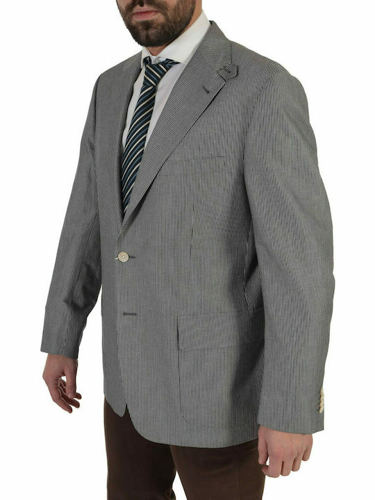 CORNELIANI JACKET STRIPED GREY