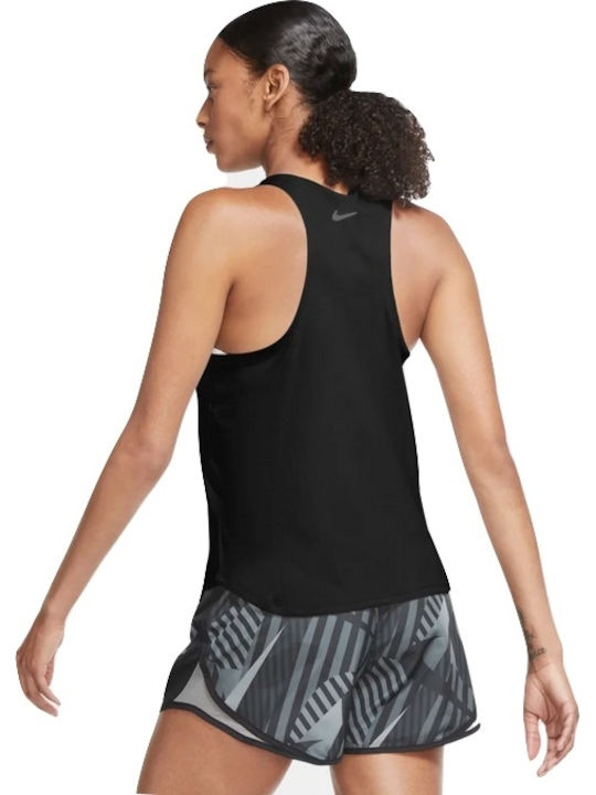 Nike Swoosh Damen Sportlich Bluse Ärmellos Schwarz