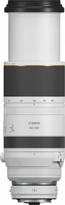 Canon Full Frame Φωτογραφικός Φακός RF 100-500mm f/4.5-7.1L IS USM Telephoto / Super Telephoto / Tele Zoom για Canon RF Mount White