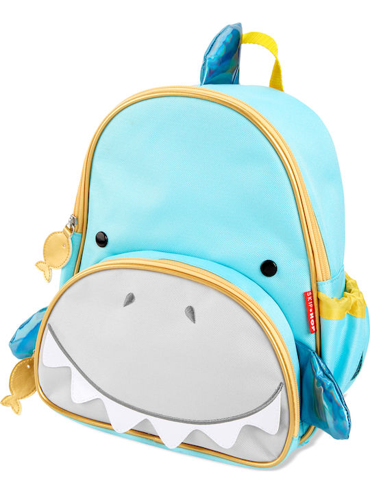 Skip Hop Zoo Shark School Bag Backpack Kindergarten Light Blue with Water Bottle Holder 28Liters