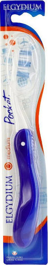 Elgydium Pocket Manual Toothbrush Medium Blue 1pcs