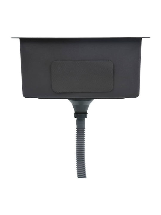 vidaXL Ένθετος Νεροχύτης Inox Brushed Μ44xΠ44cm Ασημί