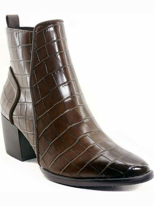 Marco Tozzi Leather Women's Ankle Boots Brown