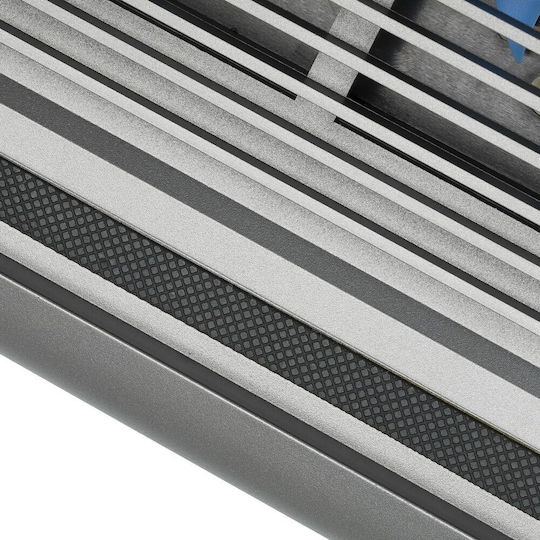 Rivacase Cooling Pad για Laptop έως 15.6" με 2 Ανεμιστήρες Ασημί (5555)