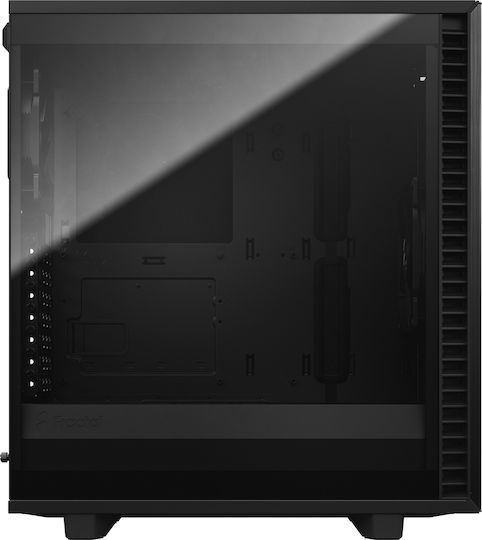 Fractal Design Define 7 Compact Light Tempered Glass Gaming Midi Tower Κουτί Υπολογιστή με Πλαϊνό Παράθυρο Μαύρο