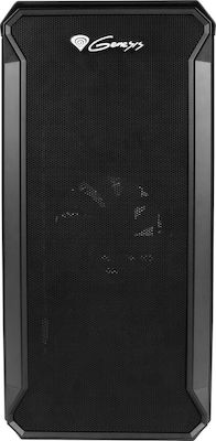 Genesis Irid 503 Gaming Micro Tower Computer Case with Window Panel Black