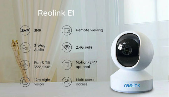 Reolink E1 v2 IP Surveillance Camera Wi-Fi Full HD+ 3MP with Two-Way Communication and Lens 4mm