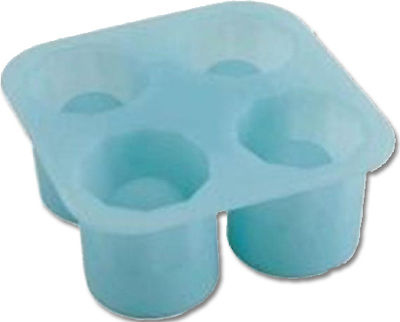 Blaumann Silicone Ice Cube Tray Shots 4 Slots Blue BL-1191