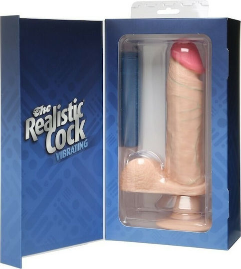 Doc Johnson The Realistic Cock Vibrating Ρεαλιστικός Δονητής 20cm Flesh