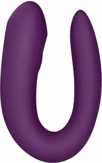 Satisfyer Double Joy Mini Δονητής για Ζευγάρια με Απομακρυσμένο Έλεγχο 9cm Μωβ
