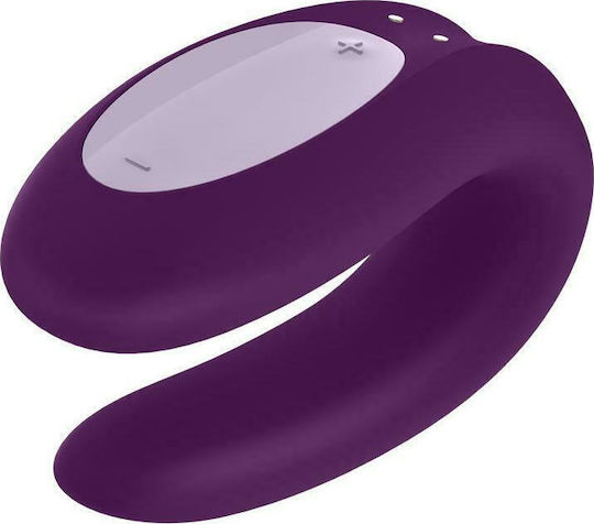 Satisfyer Double Joy Mini Δονητής για Ζευγάρια με Απομακρυσμένο Έλεγχο 9cm Μωβ
