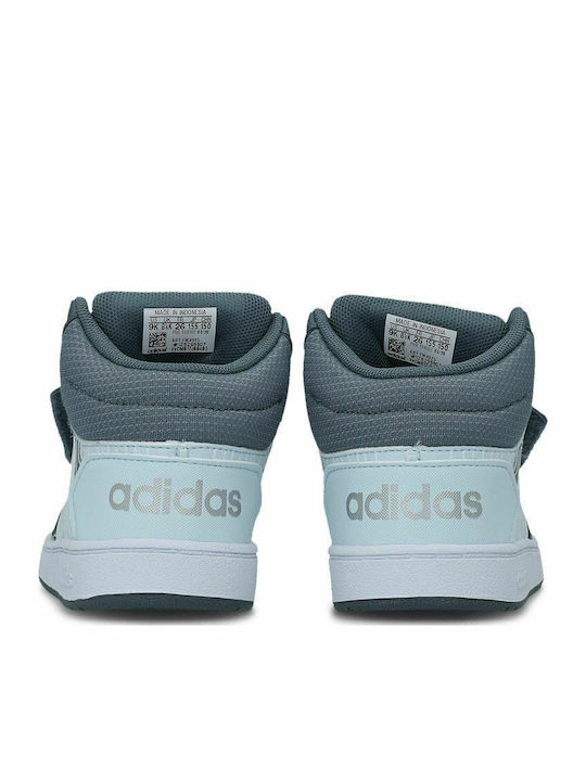 Hoops Hoops Mid 2.0 K Kids Sports Shoes Basketball with Hoop & Loop Closure Legacy Blue / Sky Tint / Tactile Blue