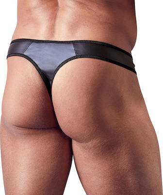 Svenjoyment Underwear G String with Rhinestone Zip Black