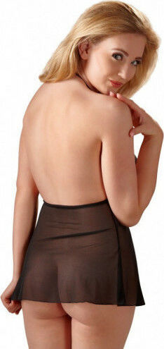 Cottelli Collection Flared Babydoll with Lace Cups Sexy Babydoll Black