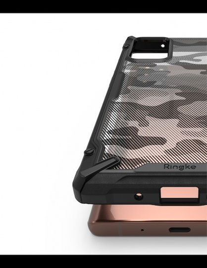 Ringke Fusion X Back Cover Πλαστικό 2mm με Λουράκι Μαύρο (Galaxy Note 20)