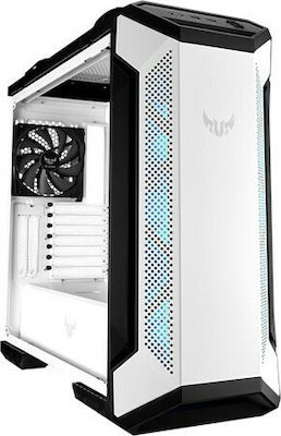 Asus TUF GT501 Gaming Midi Tower Computer Case with Window Panel and RGB Lighting White Edition