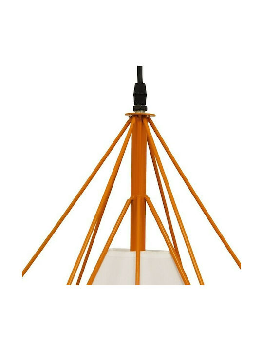 GloboStar Kairi Pendant Light Suspension Grid for Socket E27 Orange