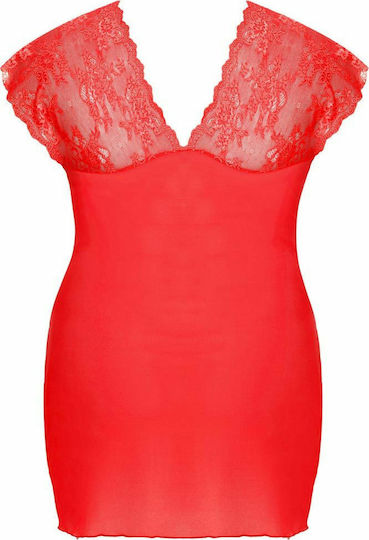 Anais Apparel Sydney Plus Size Chemise & Thong Sexy Set mit Robe Red