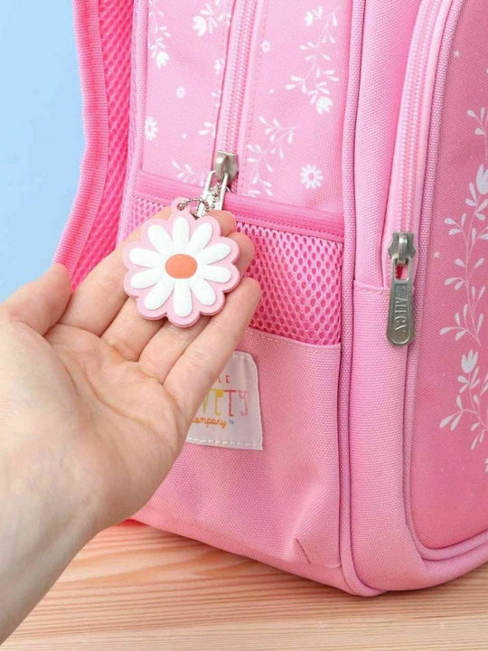 A Little Lovely Company Unicorn Pink Insulated Σχολική Τσάντα Πλάτης Νηπιαγωγείου Ροζ με Θήκη για Παγούρι 13lt
