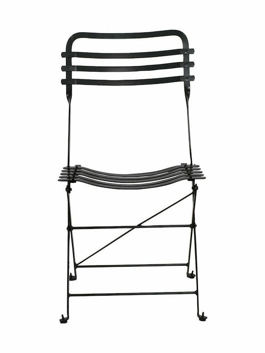 Zappeion Chair Metallic Black 45x56x84cm