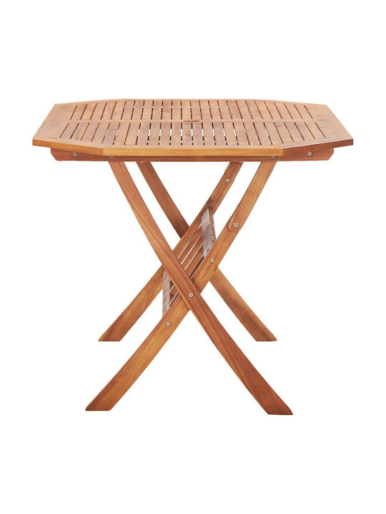 Outdoor Dinner Foldable Wood Table Cherry 135x85x75cm