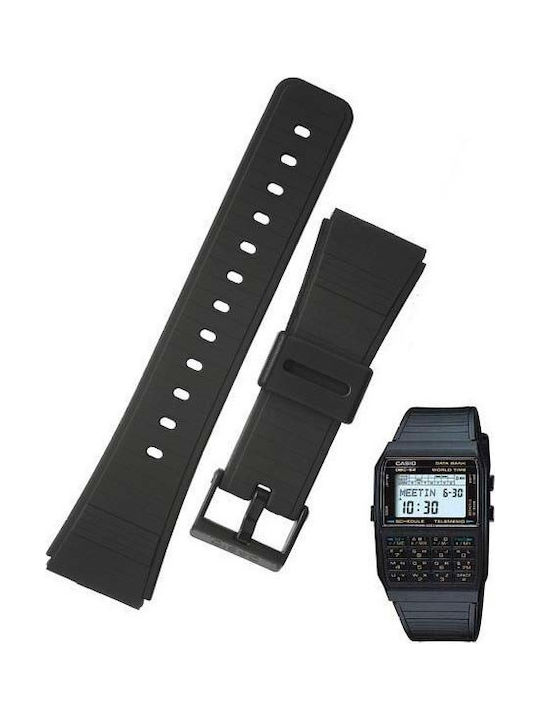 Casio Καουτσούκ Λουράκι Μαύρο 22mm
