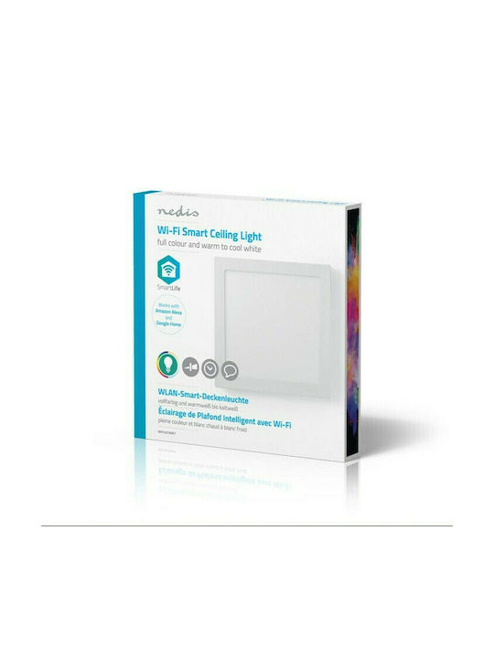 Nedis Platz Draußen LED Panel 18W mit Kaltweiß Licht 6500K