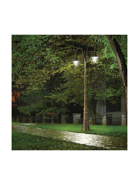 Ideal Lux Cima Outdoor Post Lamp 60W IP43 For E27 Bulb Bronze