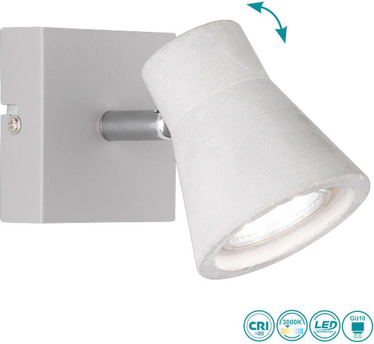 Trio Lighting Antony Single Spot with Socket GU10 in Silver Color Trio Lighting Antony Single Spot with Socket GU10 in Silver Color