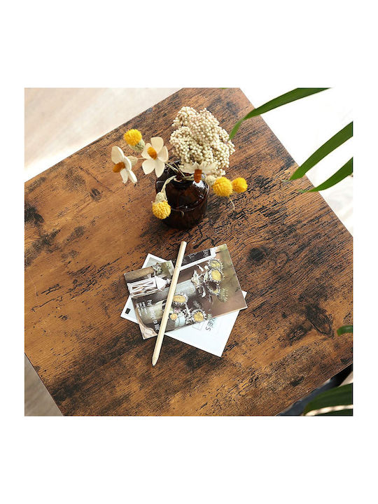 Square Side Table Wooden Brown 45x45x55cm