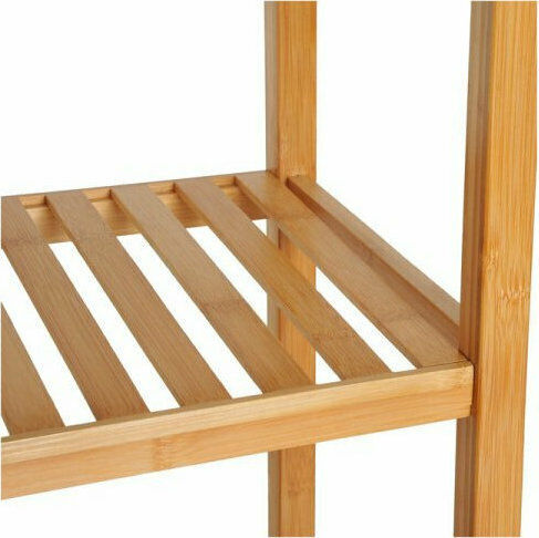 HomCom Στήλη Μπάνιου Δαπέδου Μ36xΒ33xΥ140cm Φυσικό Ξύλο