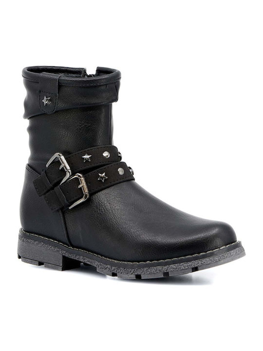 PAPISTAS KIDS BOOTS FOR GIRL ME BLACK SYNTHETIC